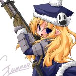  gun gunner hat kanidiru kanijiru lowres oekaki sekaiju_no_meikyuu weapon 