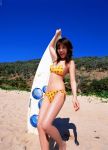 beach hasebe_yu photo side-tie_bikini surfboard