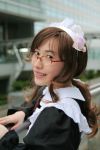  ai apron cosplay glasses maid maid_uniform tagme_character tagme_series 