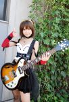  belt cosplay elbow_gloves fishnet_stockings guitar hairband hiromichi one_kneehigh one_thighhigh photo suzumiya_haruhi suzumiya_haruhi_no_yuuutsu 