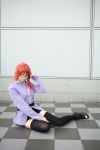  ari_(model) belt cosplay glasses karin_(naruto) midriff naruto photo redhead thigh-highs 