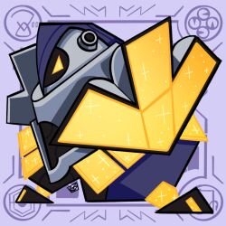  alt_text blastgb commentary_request full_body highres iron_hands_(pokemon) large_hands pokemon pokemon_(creature) pokemon_focus robot signature solo spanish_commentary yellow_eyes 
