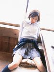  cardigan cosplay knee_socks photo school_uniform sugimoto_yumi 