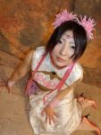  amane chinadress cosplay diao_chan dynasty_warriors flower hair_ribbons qipao 