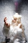  blonde_hair cosplay dress eyepatch flower houtou_singi_(model) kirakishou photo rozen_maiden ruffles 