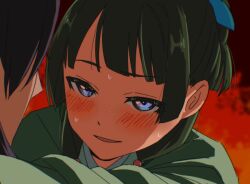  1boy 1girl artist_request blush jinshi_(kusuriya_no_hitorigoto) kusuriya_no_hitorigoto maomao_(kusuriya_no_hitorigoto) meme nige_jouzu_no_wakagimi non-web_source sweat 
