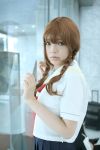  cosplay kimi_kiss mizusawa_mao namada photo school_uniform twin_braids 