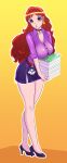  captain_syrup highres lipstick makeup office_lady redhead wario_land 