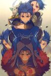  &gt;_&lt; 1other 5boys :d abs angry asymmetrical_bangs bangs blue_hair bodypaint bodysuit character_name child cis05 closed_mouth cu_chulainn_(fate)_(all) cu_chulainn_(fate/grand_order) cu_chulainn_(fate/prototype) cu_chulainn_alter_(fate/grand_order) dark_blue_hair dark_persona dog earrings facepaint fang fate/grand_order fate/grand_order_arcade fate/stay_night fate_(series) grin hands_on_shoulders hood hood_up hug hug_from_behind jewelry lancer long_hair looking_at_another male_focus multiple_boys multiple_persona muscular muscular_male open_mouth pectorals ponytail puppy red_eyes setanta_(fate) sharp_teeth shirtless skin_tight smile spiky_hair tan teeth xd 