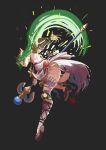  1girl anklet arm_cannon armpits ass automatic_giraffe black_panties breasts circlet cyborg dress forehead_jewel full_body goddess green_eyes green_hair grey_background holding holding_staff jewelry joints kid_icarus kid_icarus_uprising long_hair mechanical_arms mechanical_legs medium_breasts palutena panties prosthesis prosthetic_arm prosthetic_leg pumps robot_joints side_slit single_mechanical_arm single_mechanical_leg skindentation solo staff strapless strapless_dress underwear very_long_hair weapon white_dress 