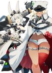  2girls absurdres blue_eyes clover dark_skin elphelt_valentine four-leaf_clover guilty_gear guilty_gear_strive guilty_gear_xrd hat highres multiple_girls pale_skin ramlethal_valentine sayakata_katsumi short_hair siblings sisters white_hair white_headwear yellow_eyes 