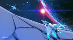  4xs_master_race dated flying highres lens_flare no_humans original planet science_fiction space space_craft starfighter sun 