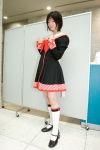  bow cosplay final_approach kneehighs moriya_miki school_uniform 