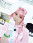   animal_ears braid rabbit_ears cosplay gloves hirano_kurita nakahara_komugi nurse nurse_uniform nurse_witch_komugi-chan photo pink_hair  
