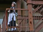  apron cosplay maid maid_uniform misaki_ema rusty staircase tagme_character tagme_series 