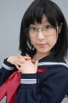  awatsuki_anzu cosplay glasses ichigo_100 photo school_uniform toujou_aya 