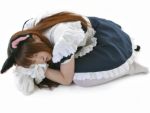  animal_ears apron cat_ears cosplay kirishiro_tsukimi maid maid_uniform tagme_character tagme_series 