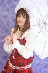  bonnet cosplay dress kirishiro_tsukimi lace tagme_character tagme_series umbrella 