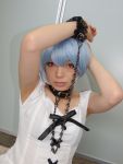  ayanami_rei blue_hair cosplay lace leash namada neon_genesis_evangelion photo red_eyes ruffles thigh-highs 