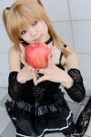  amane_misa apple choker cosplay death_note lace miniskirt photo taku_anko thigh-highs twintails 