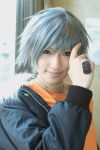  akira cosplay dog_tags photo saya silver_hair togainu_no_chi 