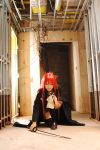  cosplay katana kipi-san overcoat photo redhead sailor_uniform school_uniform shakugan_no_shana shana thigh-highs 