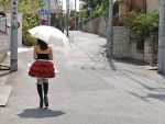  aru_hi floofy_skirt kneehighs lace tubetop umbrella 