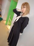  akoda_yae blonde_hair cosplay maria-sama_ga_miteru satou_sei school_uniform 