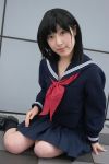  awatsuki_anzu cosplay ichigo_100 photo school_uniform socks toujou_aya 