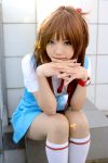   cosplay kipi-san kneehighs neon_genesis_evangelion photo school_uniform souryuu_asuka_langley twintails  