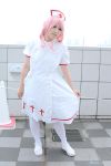  apron chunky cosplay haito nurse nurse_uniform pink_hair princess_princess yukata_mikoto 