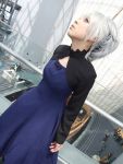  cosplay darker_than_black dress nomura_mizuho silver_hair yin 
