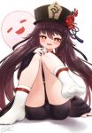  1girl black_headwear black_nails black_shorts blush brown_hair closed_eyes fang feet genshin_impact ghost half-closed_eyes hat highres hu_tao j2l jewelry long_sleeves looking_at_viewer nail_polish open_mouth red_eyes ring shorts smile socks solo spread_legs thighs twintails 