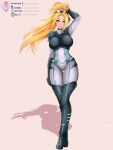  1girl armor blonde_hair blue_eyes bodysuit boobplate boots breastplate breasts goggles goggles_on_head highres large_breasts lawzilla long_hair looking_at_viewer nova_(starcraft) starcraft starcraft_2 tagme thigh-highs thigh_boots 