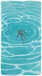 1boy apex_legends border highres humanoid_robot looking_at_viewer looking_up no_humans one-eyed partially_submerged pathfinder_(apex_legends) robot scenery science_fiction solo stack_(sack_b7) water white_border 