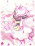  :d blurry commentary_request diancie gen_6_pokemon looking_at_viewer mythical_pokemon nagi_(exsit00) no_humans open_mouth pokemon pokemon_(creature) red_eyes smile solo sparkle tongue 