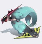  alternate_color alu_drp claws dragapult gen_8_pokemon half-closed_eyes highres looking_at_viewer no_humans number open_mouth pokedex_number pokemon pokemon_(creature) tongue white_background 