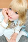  blonde_hair cosplay kipi-san kneehighs konohana_hikari konohana_hikari_(cosplay) photo school_uniform strawberry_panic 