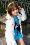  cardigan coat cosplay hair_ribbons hairband kipi-san photo sailor_uniform school_uniform suzumiya_haruhi suzumiya_haruhi_no_yuuutsu 