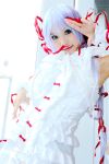  al_azif cosplay cuffs demonbane dress hair_ribbons kipi-san photo purple_hair ribbons ruffles 