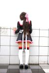  cosplay final_approach hair_ribbons kipi-san masuda_shizuka photo school_uniform thigh-highs 