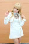  blonde_hair cosplay kipi-san kneehighs konohana_hikari konohana_hikari_(cosplay) photo school_uniform strawberry_panic 