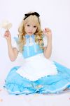  alice_(character) alice_in_wonderland apron blonde_hair candy cosplay hair_ribbons kipi-san photo 