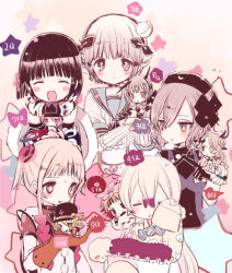 black_hair black_hairband blush bud coat detec_bell fukuroi_marika grey_hair hair_ornament hairband hat hime_cut la_pucelle_(mahoiku) lapis_lazuline long_hair magical_girl mahou_shoujo_ikusei_keikaku mahou_shoujo_ikusei_keikaku_jokers mahou_shoujo_ikusei_keikaku_limited mahou_shoujo_ikusei_keikaku_restart mahou_shoujo_ikusei_keikaku_unmarked maruino multicolored_hair nemurin nurse_cap open_mouth pfle pink_hair postarie rain_pow school_uniform shadowgale short_hair smile third-party_source twintails x_hair_ornament 