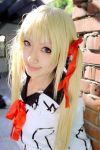  blonde_hair cosplay hair_ribbons photo saya school_uniform tohya_rima twintails vampire_knight 