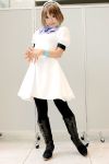  boots cosplay higurashi_no_naku_koro_ni kipi-san photo ryuuguu_rena sailor_hat thigh-highs 