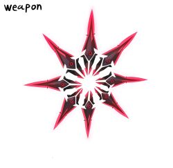  absurdres aris_(blue_archive) aris_(princess)_(blue_archive) blue_archive circle_formation commentary_request english_text highres korean_commentary minimin346539 no_humans object_focus simple_background still_life weapon weapon_focus weapon_formation white_background 