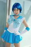  asian bishoujo_senshi_sailor_moon blue_hair chi cosplay elbow_gloves mizuno_ami photo sailor_mercury 
