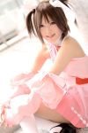  apron cosplay hair_ribbons hinomori_mina kipi-san lace photo pia_carrot thigh-highs twintails waitress waitress_uniform 
