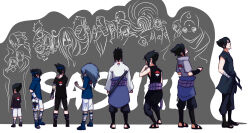  1boy bandaged_leg bandages black_hair black_shirt black_shoes blue_hair blue_shirt blue_shoes colored_skin commentary english_commentary from_behind from_side gabzillaz grey_shirt grey_skin haruno_sakura hatake_kakashi high_collar highres hoozuki_suigetsu juugo_(naruto) karin_(naruto) long_sleeves looking_up multiple_views naruto_(classic) naruto_(series) naruto_shippuuden orochimaru_(naruto) profile scabbard senju_hashirama sheath shirt shoes short_hair shorts sleeveless sleeveless_shirt standing tobi_(naruto) uchiha_fugaku uchiha_itachi uchiha_madara uchiha_mikoto uchiha_obito uchiha_sasuke uchiha_symbol uzumaki_naruto white_shirt white_shorts yakushi_kabuto 